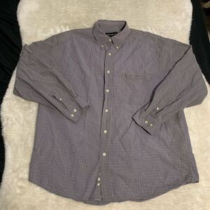 Eddie Bauer Mens Button‎ Down Multicolor Cotton Shirt Size Large